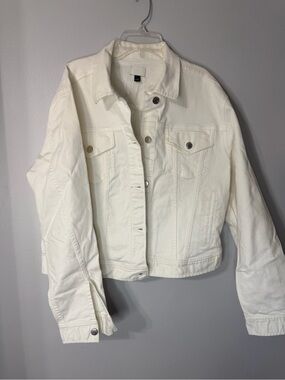 Lauren Ralph Lauren White Denim Trucker Jacket Women’s Large